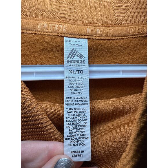 NWT RBX turtleneck mustard athletic sweater womens XL performance‎ athleisure - Picture 4 of 8